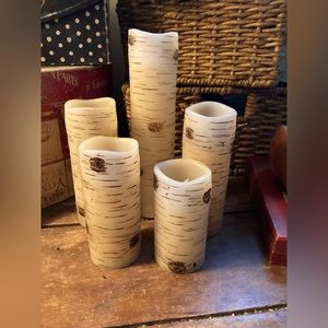 Birch Tree LED Candles (set of 5)